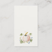 Carte D'accompagnement Présentation de chariot de citrouille d'automne Ba (Dos)