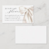 Carte D'accompagnement Présentation de douche à ruban blanc (Devant / Derrière)