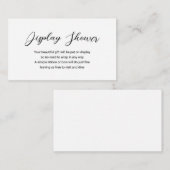 Carte D'accompagnement Présentation de douche Moderne Minimaliste Simple  (Devant / Derrière)