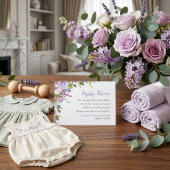 Carte D'accompagnement Présentation de fleurs de lilas sous la douche san