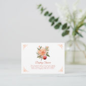 Carte D'accompagnement Présentation de la douche pour bébé Peach Fuzz Enc (Debout devant)