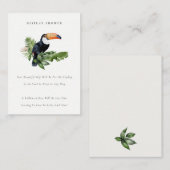 Carte D'accompagnement Présentation de Toucan de la Forêt Tropicale Humid (Devant / Derrière)