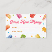 Carte D'accompagnement Prêt à pop Baby shower Popsicle Devinez combien (Devant)