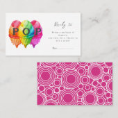 Carte D'accompagnement Prêt à pop crème glacée Gradient Baby shower rose (Devant / Derrière)