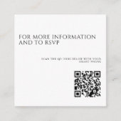 Carte D'accompagnement Prêt pour le décollage du Mariage de code QR (Devant)