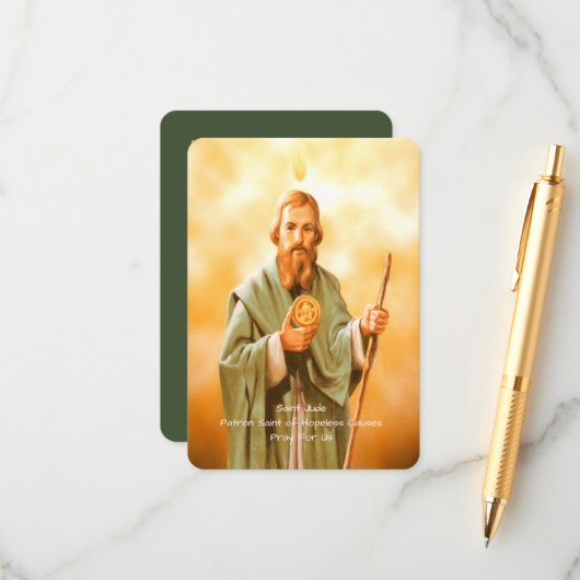 Carte D'accompagnement Prière à saint Jude (Devant/Arrière en situation)