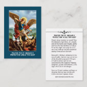 Carte D'accompagnement Prière catholique pour la protection de l'archange (Devant / Derrière)