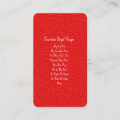 Carte D'accompagnement Prière de l'ange gardien Coeurs rouges (Devant)