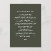 Carte D'accompagnement Prière de restauration de saint Antoine pour les o (Dos)