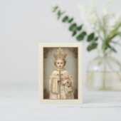 Carte D'accompagnement Prière funéraire catholique enfant de Prague Jésus (Debout devant)