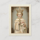 Carte D'accompagnement Prière funéraire catholique enfant de Prague Jésus (Devant)