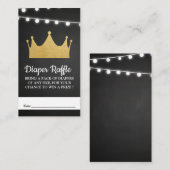 Carte D'accompagnement Prince | Brochure à huile baby shower or (Devant / Derrière)