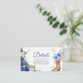Carte D'accompagnement Princess Boot Silver Navy Quinceañera Detail Card (Debout devant)