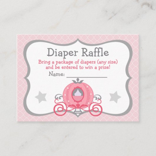 Carte D'accompagnement Princess Carriage Bébé Fille Refroidissement Bille (Devant)