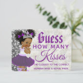 Carte D'accompagnement Princesse africaine violette| Devinez Combien De J (Debout devant)