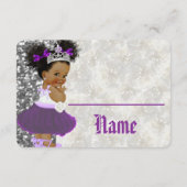 Carte D'accompagnement Princesse africaine violette| Devinez Combien De J (Dos)