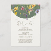 Carte D'accompagnement Printemps Automne Boho Fleur sauvage Bloom Whimsic (Devant)