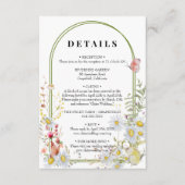 Carte D'accompagnement Printemps Été Fleur sauvage Beige Boho (Devant)