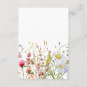 Carte D'accompagnement Printemps Été Fleur sauvage Beige Boho (Dos)