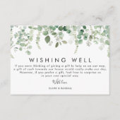 Carte D'accompagnement Printemps Eucalyptus verdure Mariage Wishing well (Devant)