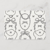 Carte D'accompagnement Procuco Pearl Coquette Bow Registre des cadeaux In (Dos)