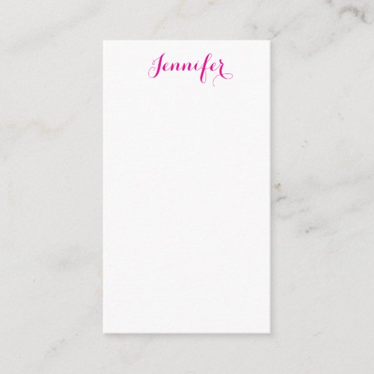 Carte D'accompagnement Professional elegant modern minimalist plain name (Devant)