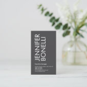 Carte D'accompagnement Professional minimalist modern bold text grey (Debout devant)