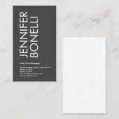 Carte D'accompagnement Professional minimalist modern bold text grey (Devant / Derrière)