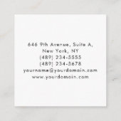 Carte D'accompagnement Professional minimalist modern plain  (Dos)