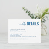 Carte D'accompagnement Professional Navy Minimalist Details (Debout devant)