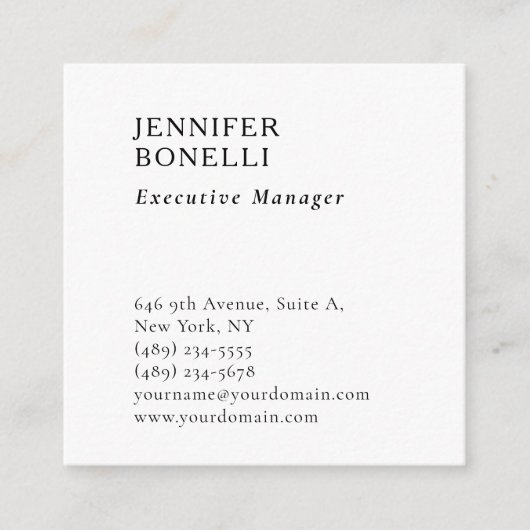 Carte D'accompagnement Professional plain minimalist modern trendy (Devant)