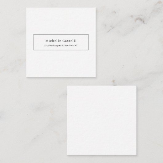 Carte D'accompagnement Professional Unique Classical Simple Black & White (Devant / Derrière)