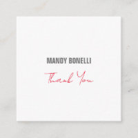 Professionnel élégant moderne minimaliste merci