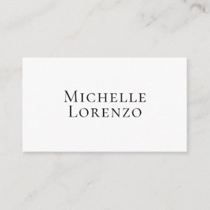 Carte D'accompagnement Professionnel Moderne Simple Clair Nom Noir Blanc