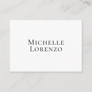 Carte D'accompagnement Professionnel Moderne Simple Clair Nom Noir Blanc