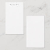 Carte D'accompagnement Professionnel Simple Blanc Attrayant (Devant / Derrière)