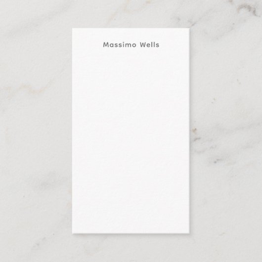 Carte D'accompagnement Professionnel Simple Blanc Attrayant (Devant)