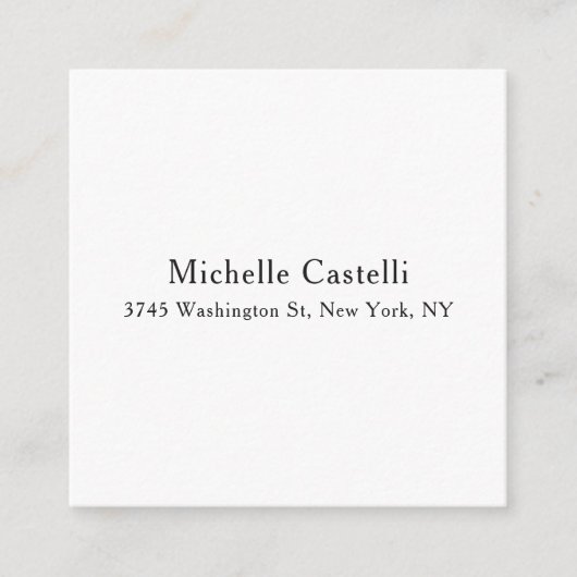 Carte D'accompagnement Professionnel Unique Classique Simple (Devant)