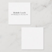 Carte D'accompagnement Professionnel Unique Classique Simple (Devant / Derrière)