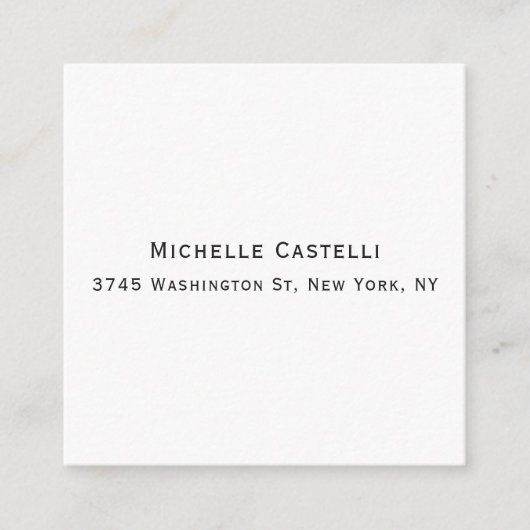 Carte D'accompagnement Professionnel Unique Classique Simple (Devant)