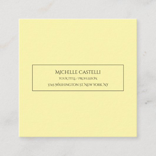 Carte D'accompagnement Professionnel Unique Classique Simple Couleur Crèm (Devant)
