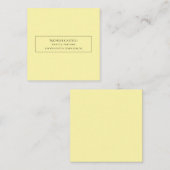 Carte D'accompagnement Professionnel Unique Classique Simple Couleur Crèm (Devant / Derrière)