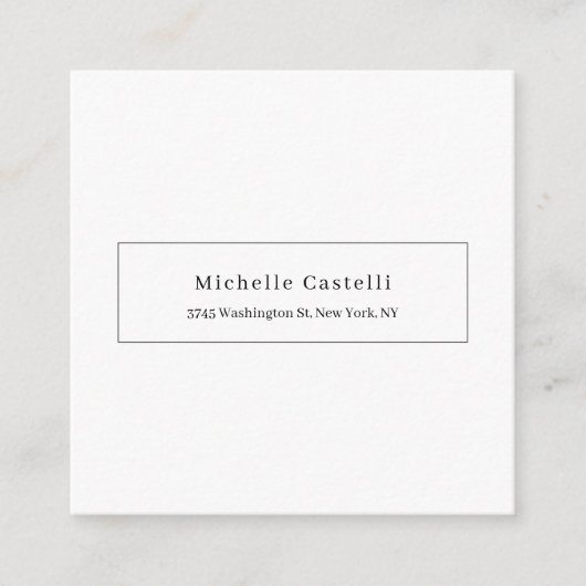Carte D'accompagnement Professionnel Unique Classique Simple Noir & Blanc (Devant)