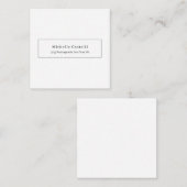 Carte D'accompagnement Professionnel Unique Classique Simple Noir & Blanc (Devant / Derrière)