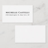 Carte D'accompagnement Professionnel Unique Classique Simple Noir & Blanc (Devant / Derrière)