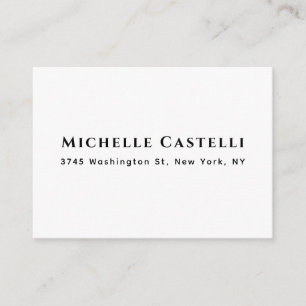 Carte D'accompagnement Professionnel Unique Classique Simple Noir & Blanc
