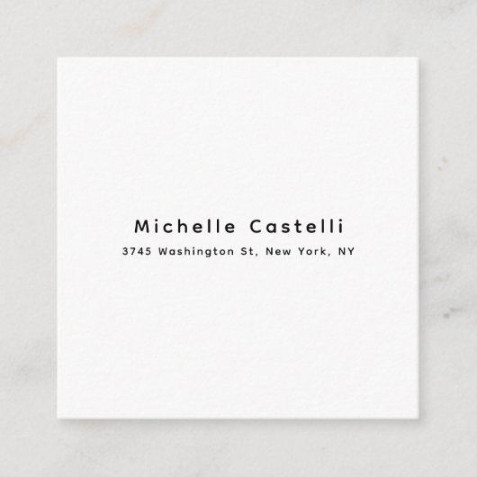 Carte D'accompagnement Professionnel Unique Classique Simple Noir & Blanc (Devant)