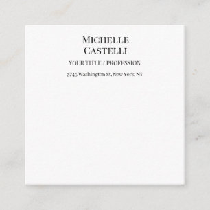 Carte D'accompagnement Professionnel Unique Classique Simple Noir & Blanc