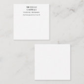 Carte D'accompagnement Professionnel Unique Classique Simple Noir & Blanc (Devant / Derrière)