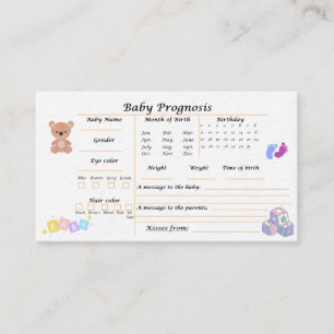 Carte D'accompagnement Pronosse du bébé